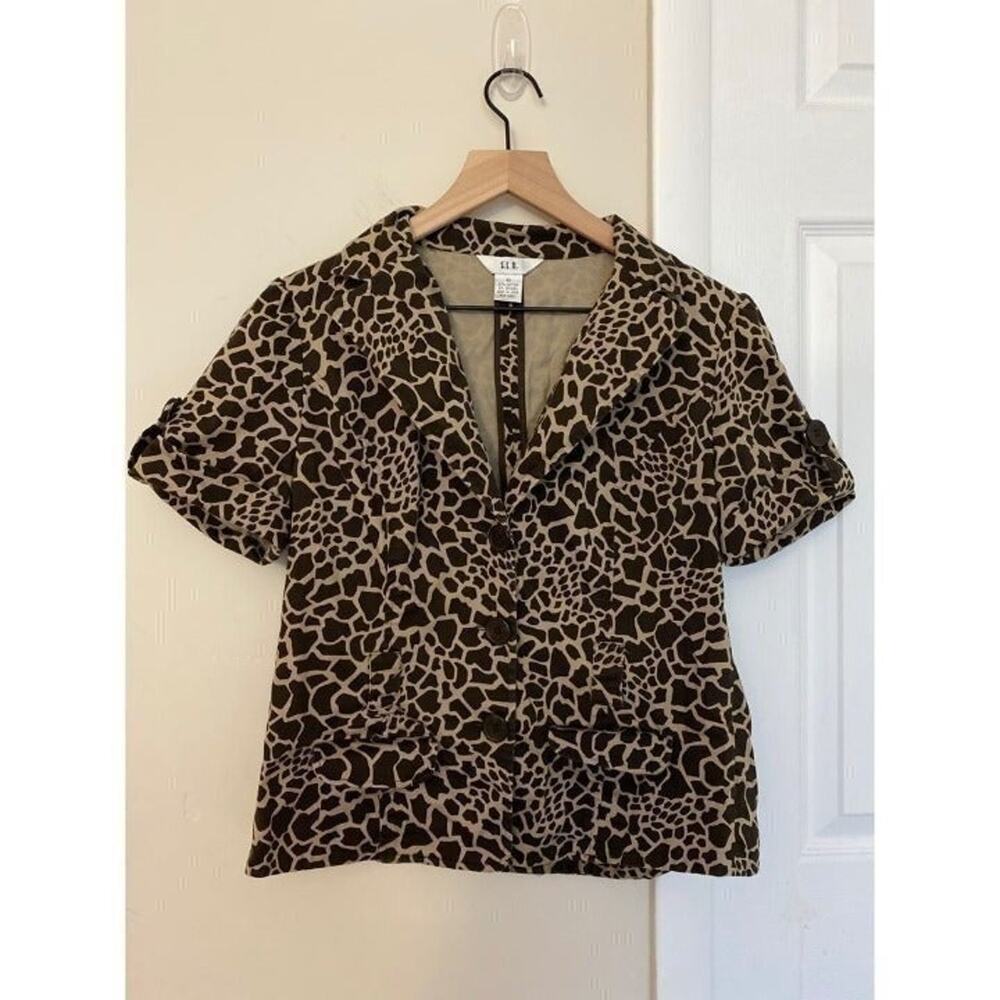 Leopard Print Cropped Blazer